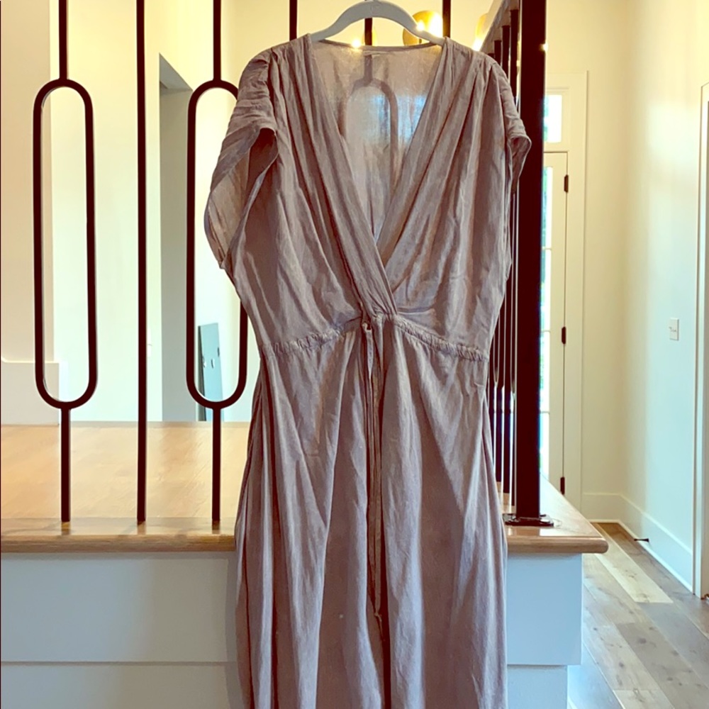 The Odells for Anthropologie grey midi dress